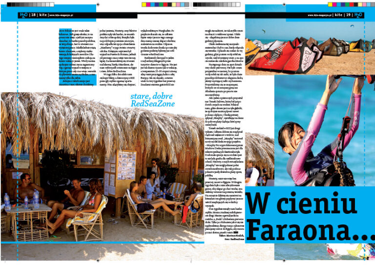 Artykuł o kite wyjeździe do RedSeaZone w Egipcie autorstwa Mariusza Korlaka opublikowany w magazynie H2O w 2008 roku.